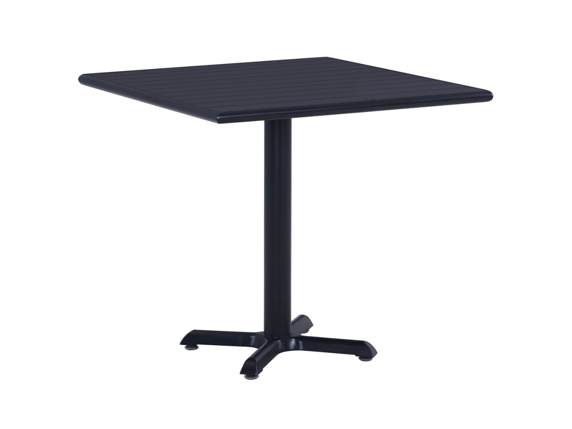 Mesa De Jardim Mesa Para Exterior 80x80x75 Cm Preto Lovely Home