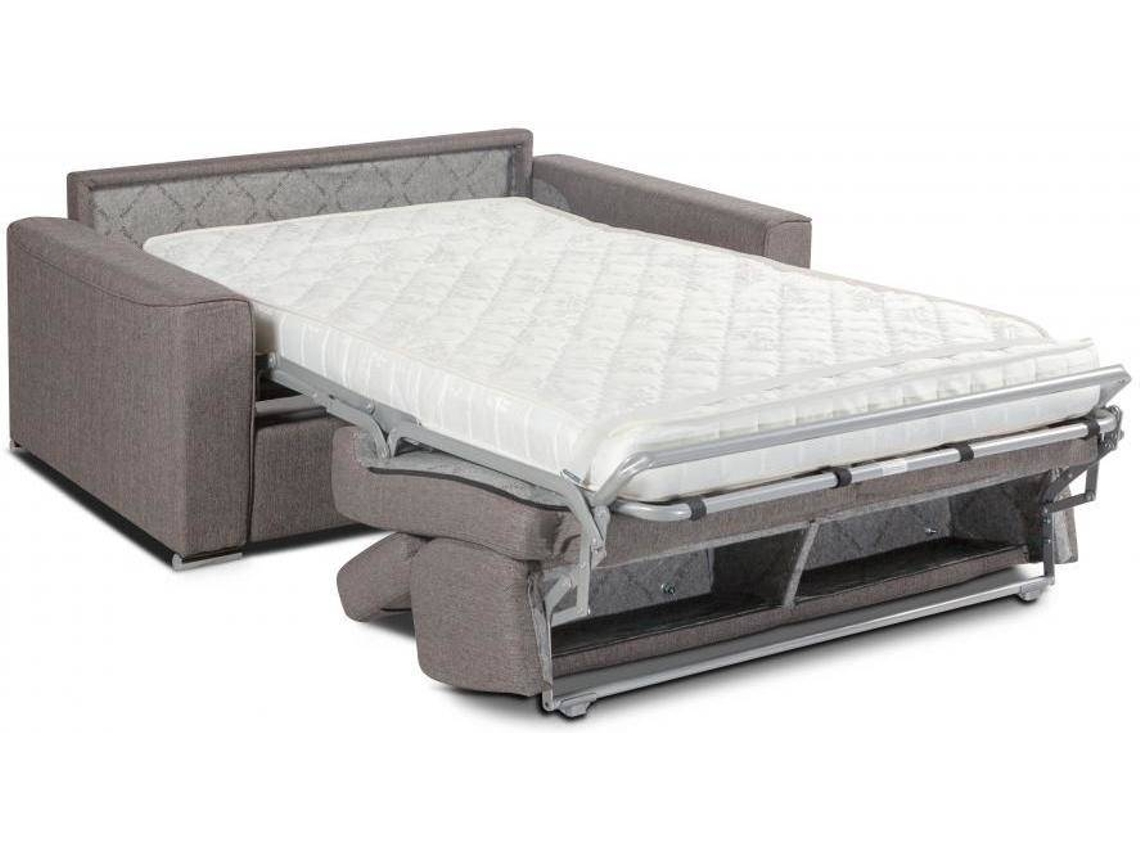 Sofá Cama Vizir LINEA SOFA (Azul - Tecido e Veludo - 196x94x100 cm/Dimensões da cama: 140-159 cm)