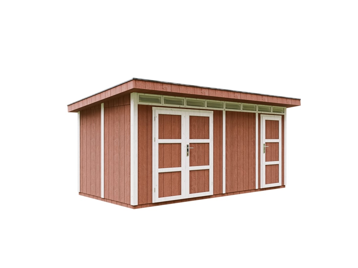 Abrigo com Painéis Lp® Smartside® M905C-Redwood Red TIMBELA