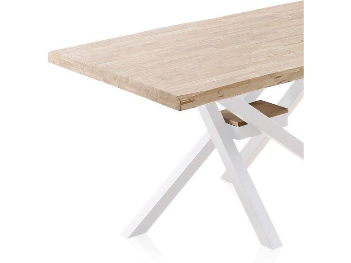 Mesa de jantar Xena Fit 150 Carvalho Branco 150 X 76 X Cm DUEHOME
