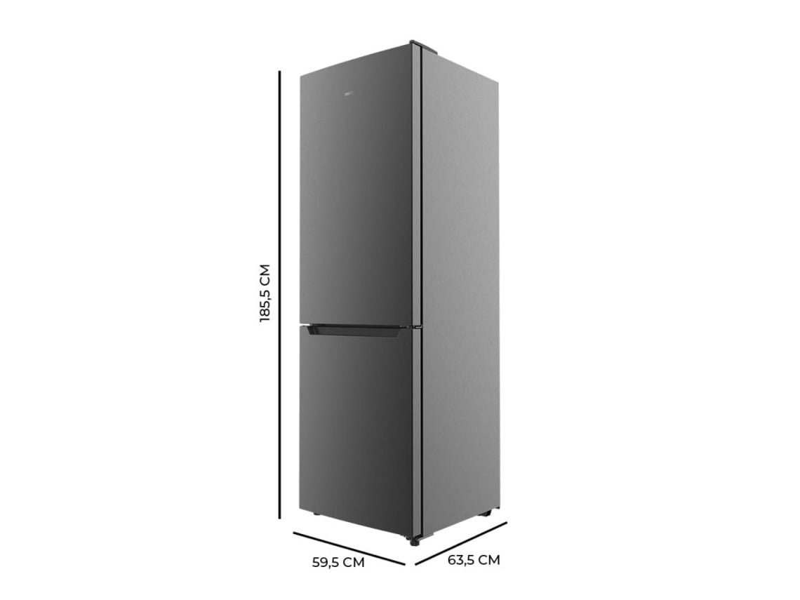 Frigorífico Combi Dark com Capacidade de 322 L 185 Cm de Altura e 60 Cm de Largura Classe e com Sistema Multi Air Flow Total no Frost e 2 CECOTEC