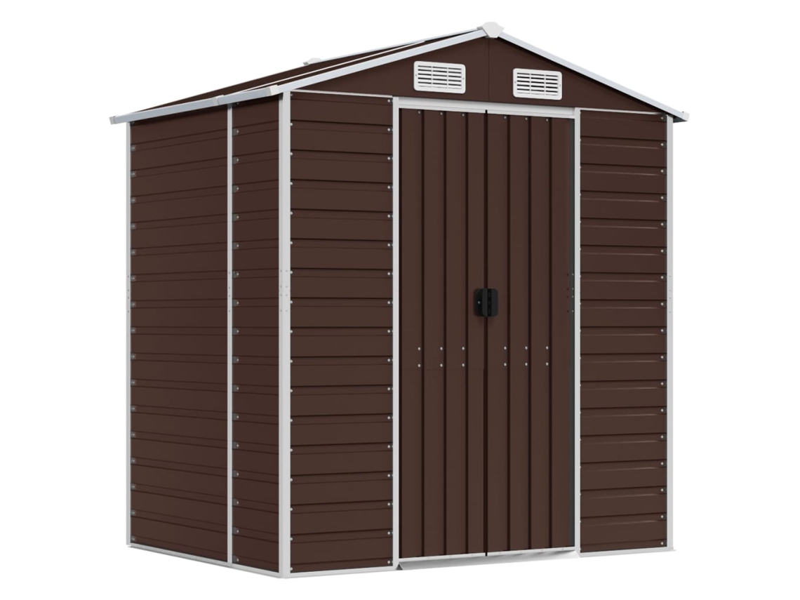 Abrigo MAISON EXCLUSIVE 191x130x198 cm Aço Galvanizado Castanho