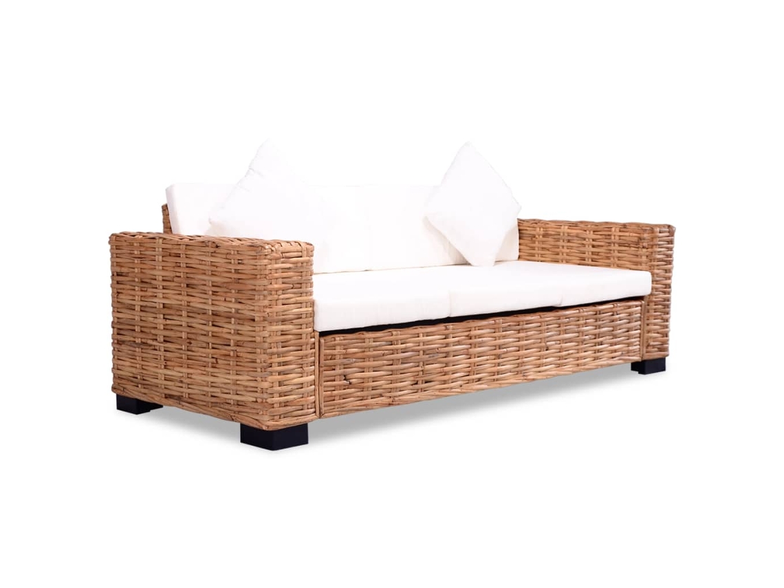 Conjunto 15 Sofa VIDAXL Branco Vime
