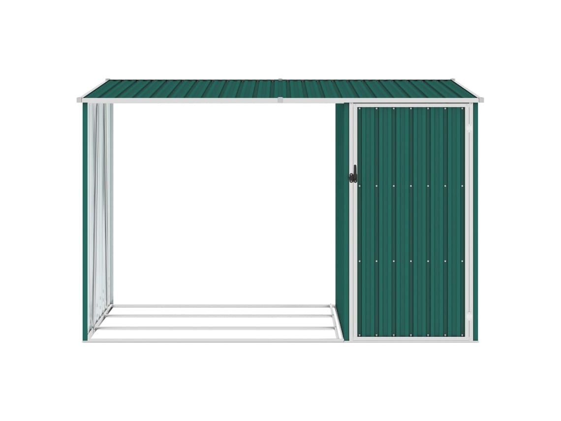 Abrigo para Lenha MAISON EXCLUSIVE 245x98x159 cm Aço Galvanizado Verde