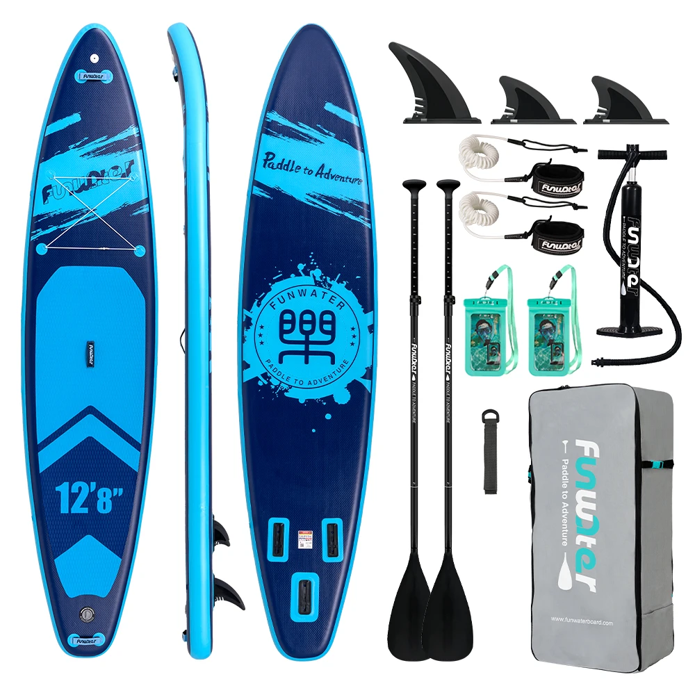 Prancha De Paddle Inflável, Uso Versátil, Estabilidade Aprimorada, Azul Oem