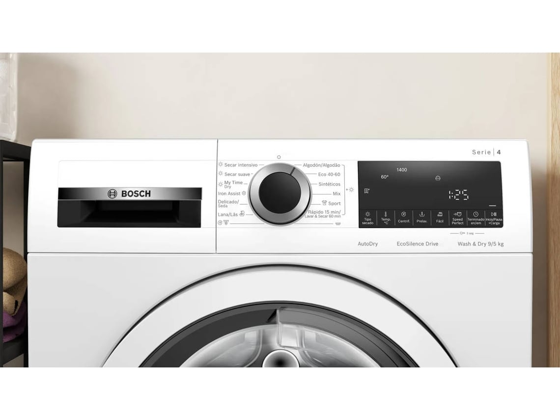Máquina de Lavar e Secar Roupa BOSCH WNA13401ES (5/9 kg - 1400 rpm - Branco)