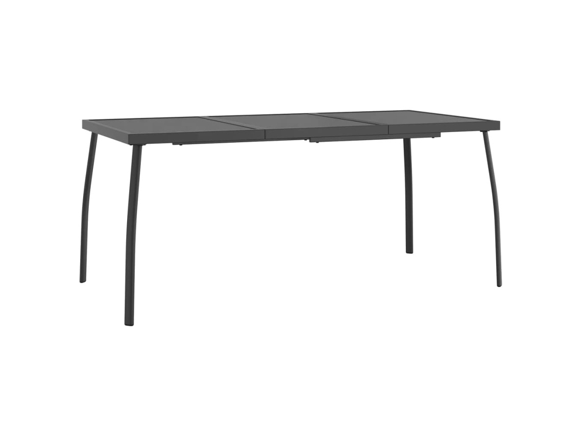 Mesa de Jardim LOVELY HOME Jantar Malha de Aço Antracite (165 x 80 x 72 cm)