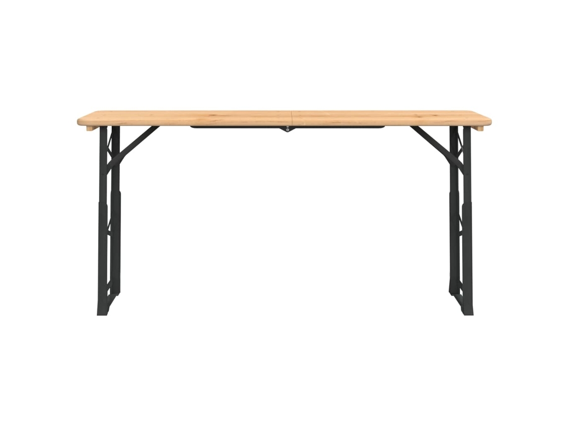 Mesa De Cerveja Dobrável 170x50x75/105 Cm Madeira Abeto Maciça