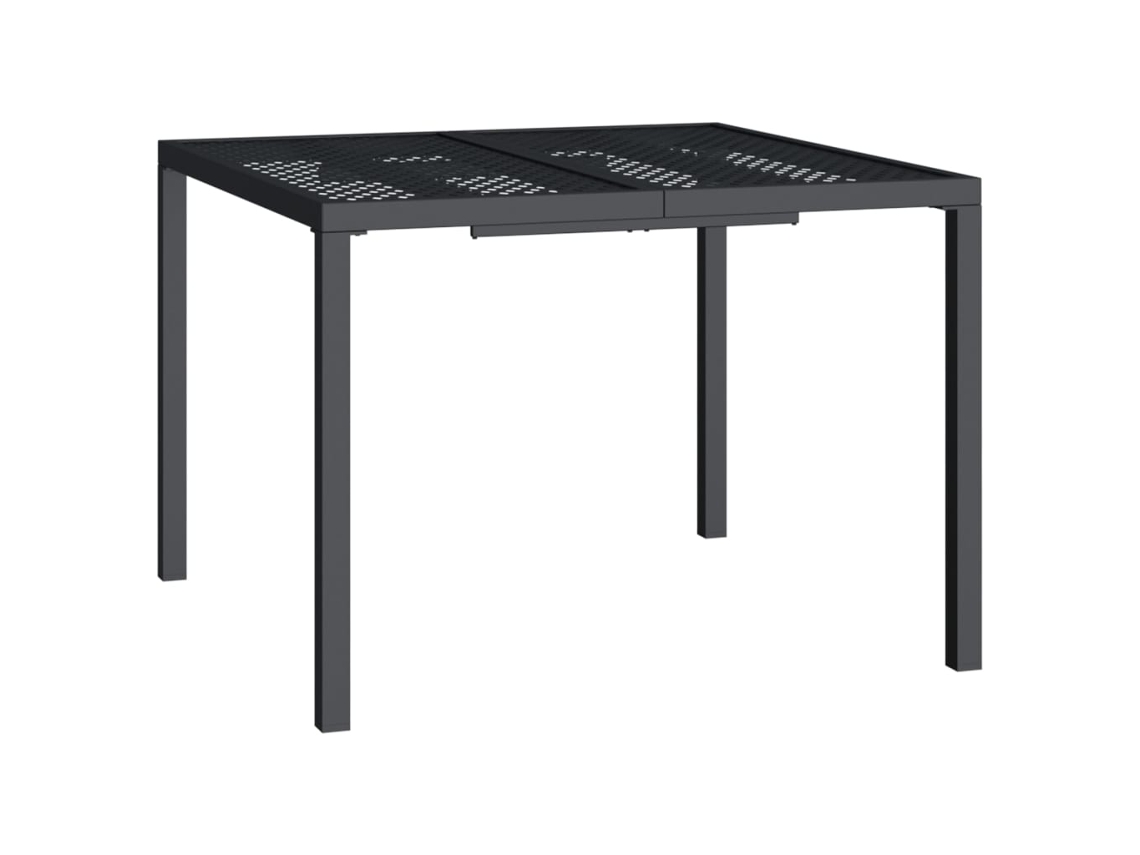 Mesa de Jardim 100X100X72 Cm Aço Antracite NONAME