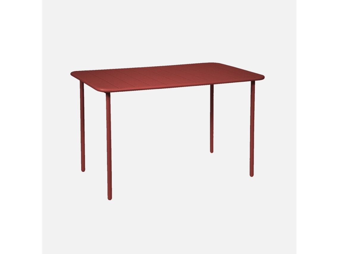Mesa De Jardim Em Metal, 4 Cadeiras, Terra De Siena Sweeek