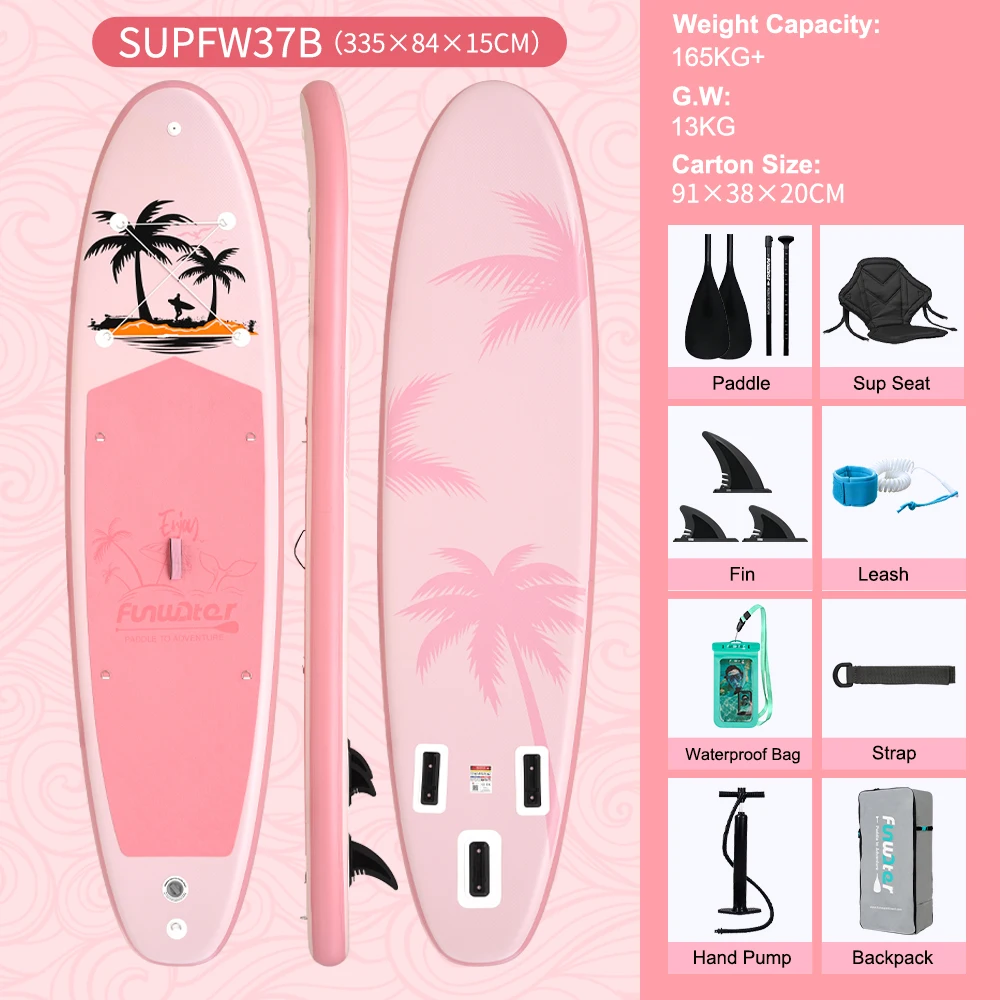Prancha De Stand Up Paddle Inflável, Alta Durabilidade, Conjunto Completo De Acessórios, Supfw37b Oem