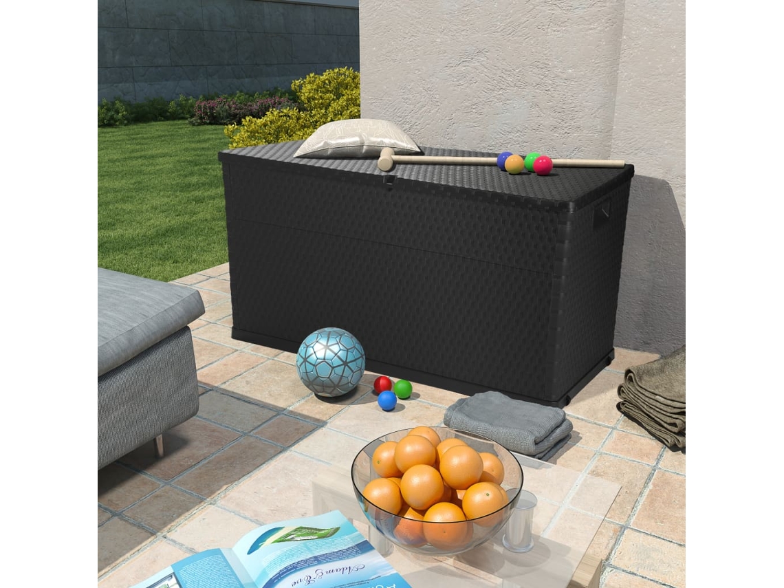 Baú de Armazenamento VIDAXL Antracite Plástico (135x99x202 cm)