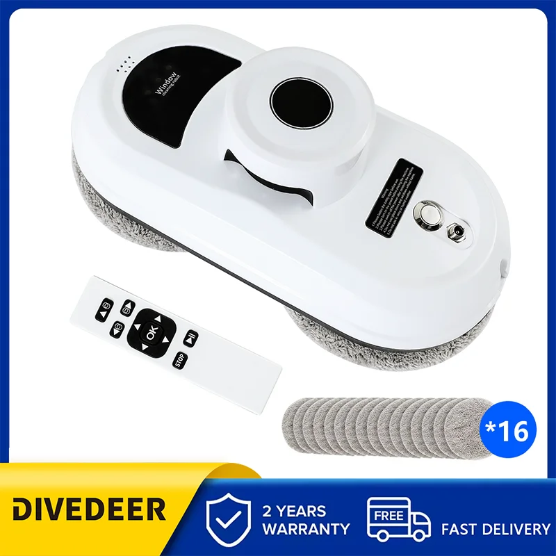 Robã´ Limpador De Janelas, Controle Remoto, Limpeza Automatizada, Branco, Ue, Sim Oem
