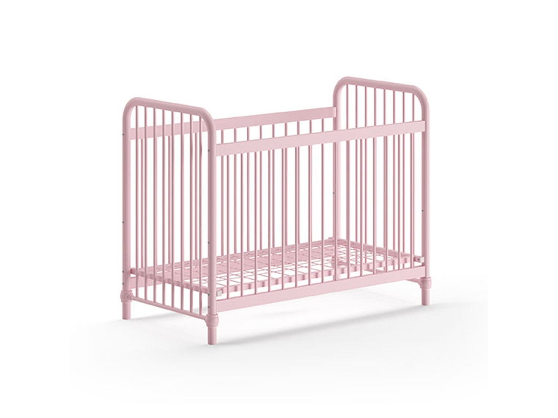 Berço 60X120 Jaxx By Vipack Bronxx Rosa Mate PETITS-MEUBLES
